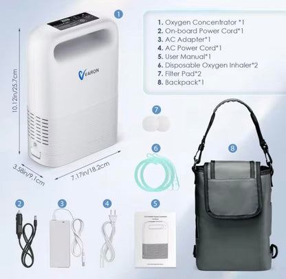 Varon NT-02 Portable Oxygen Concentrator Kit