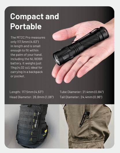 NITECORE MT2C Pro Compact Rechargeable Flashlight