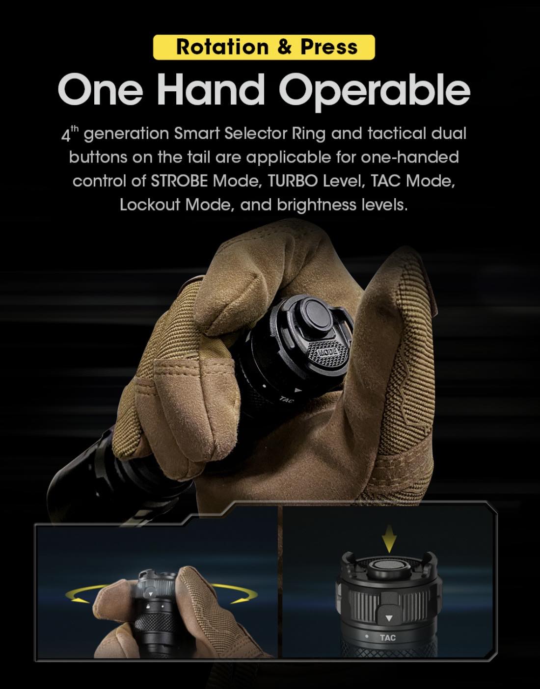 NITECORE SRT7i SmartRing Tactical Flashlight