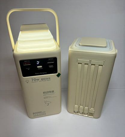 6in1 Power Station 80000mAh PD Fast Charge W/Built-in Cable | AS49