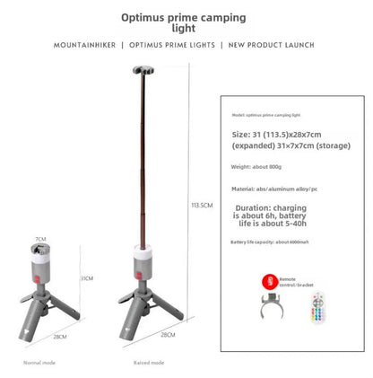 Optimus Prime Telescopic Light + RGB Color Atmosphere W/Remote
