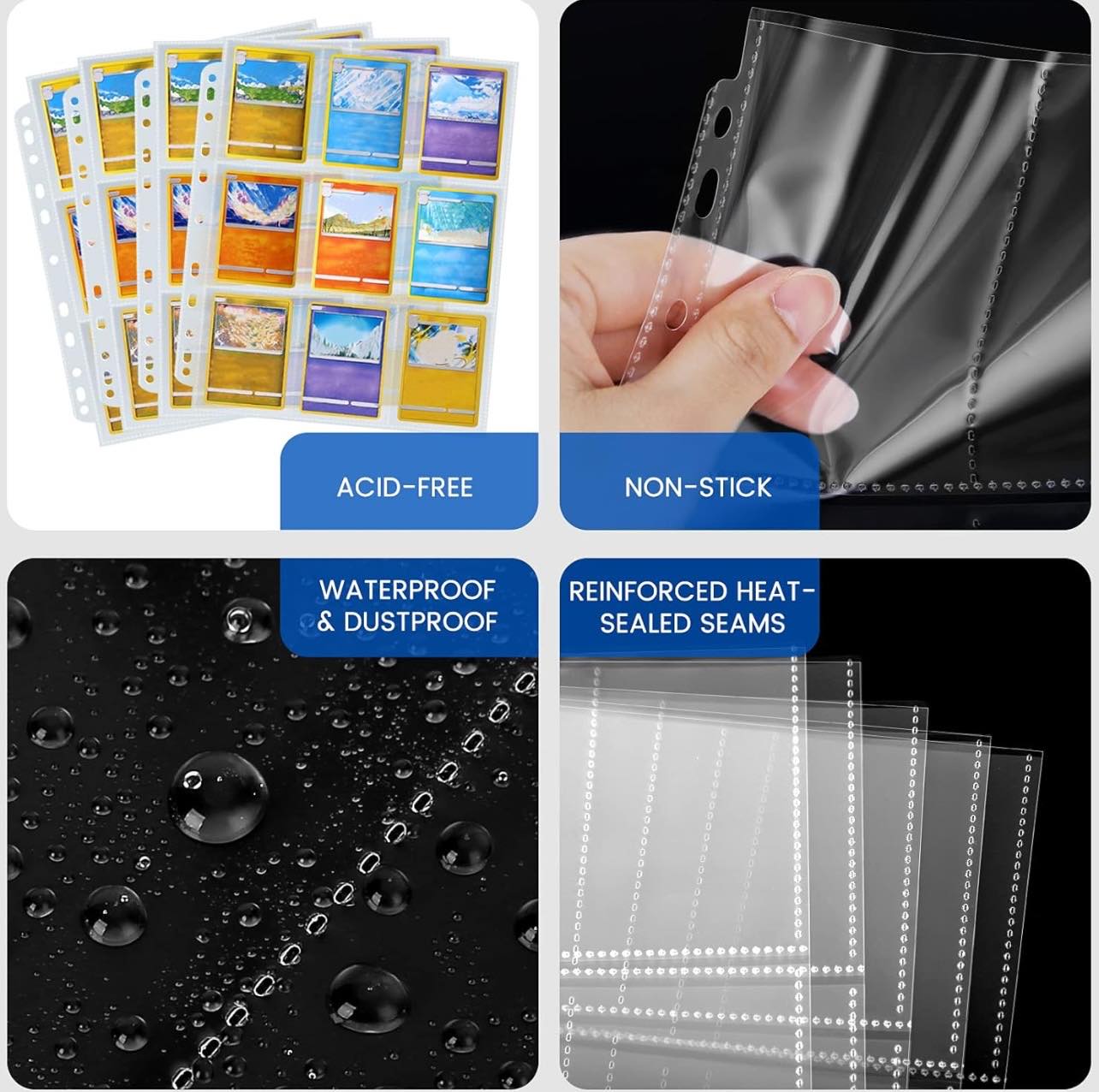 540 Pockets Gaming Card Sleeves Binder A4 Sheets