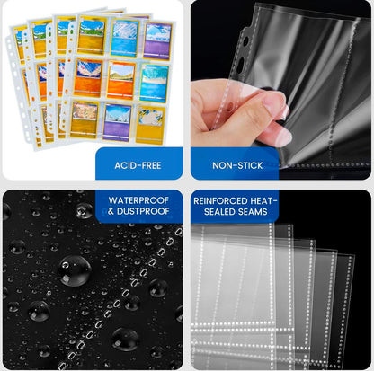 540 Pockets Gaming Card Sleeves Binder A4 Sheets