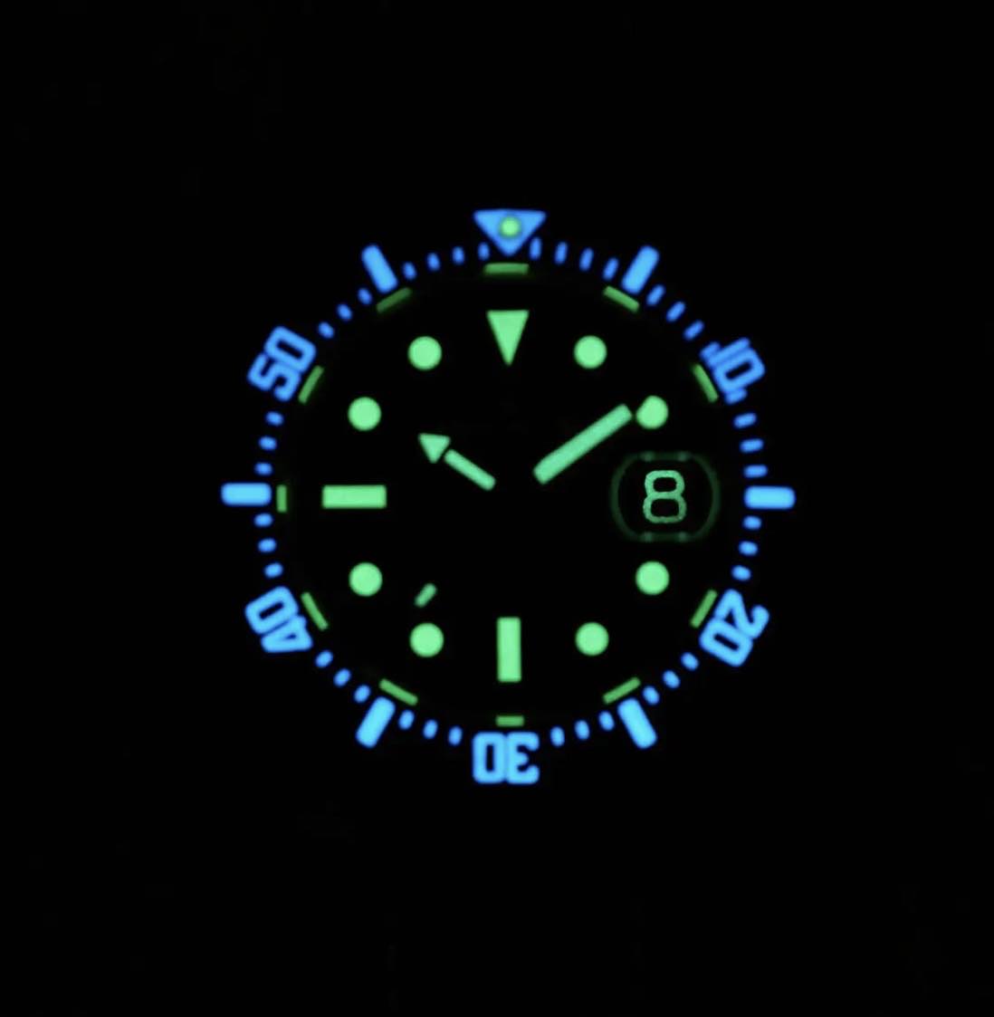 Neptune Carbon Fiber Watch Navy Blue Dial/ Blue Strap 40mm