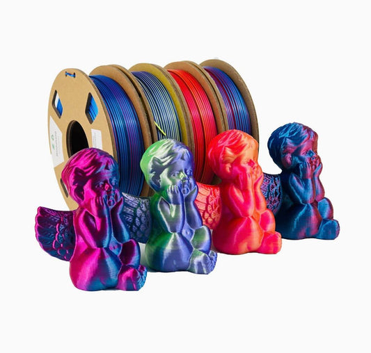 Dual Colour Silk PLA 3D Filament 1.75mm 1KG W/Spool