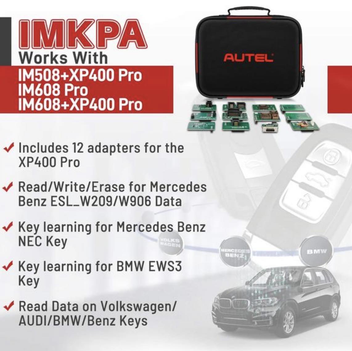 AUTEL Key Programmer Adapter Kit | IMKPA