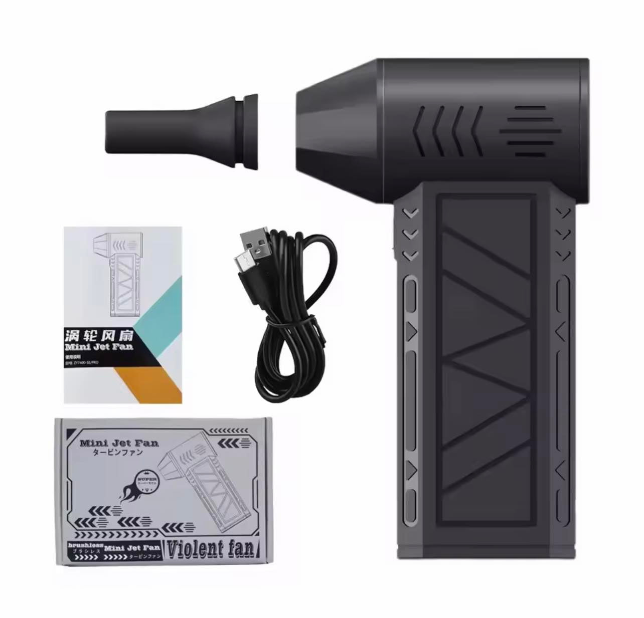 Mini Turbo Jet Fan Electric Air Duster W/Light