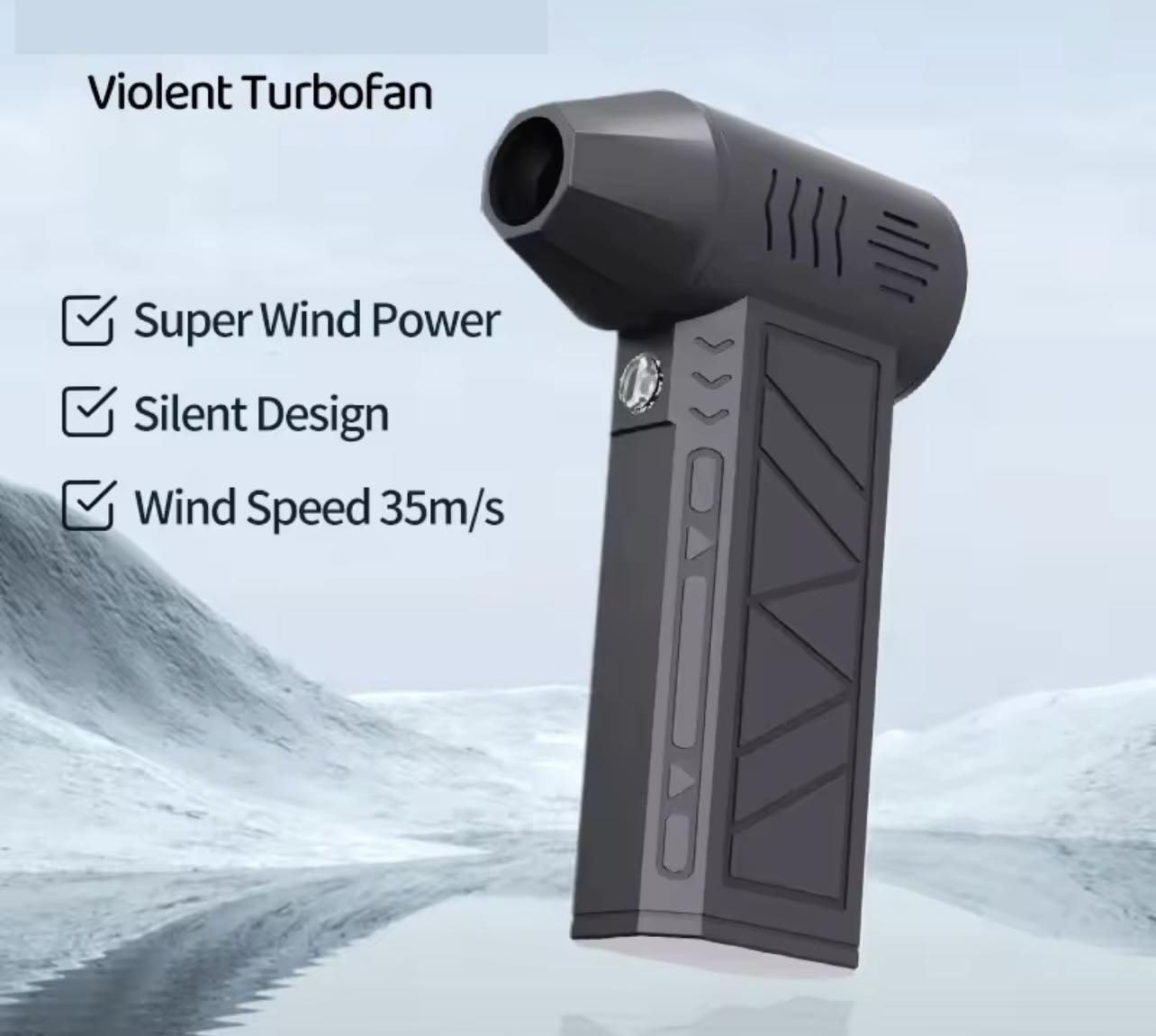Mini Turbo Jet Fan Electric Air Duster W/Light