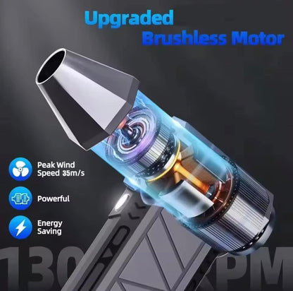 Mini Turbo Jet Fan Electric Air Duster W/Light