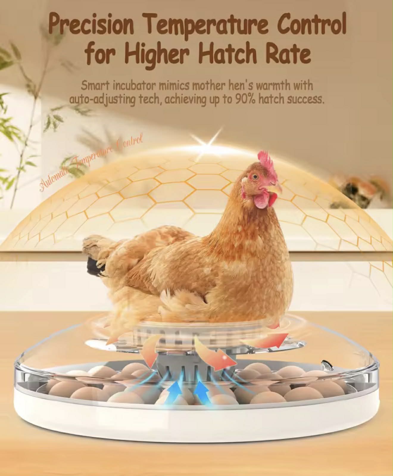 WONEGG 30 EGG Incubator High Hatching Rate Auto Turning