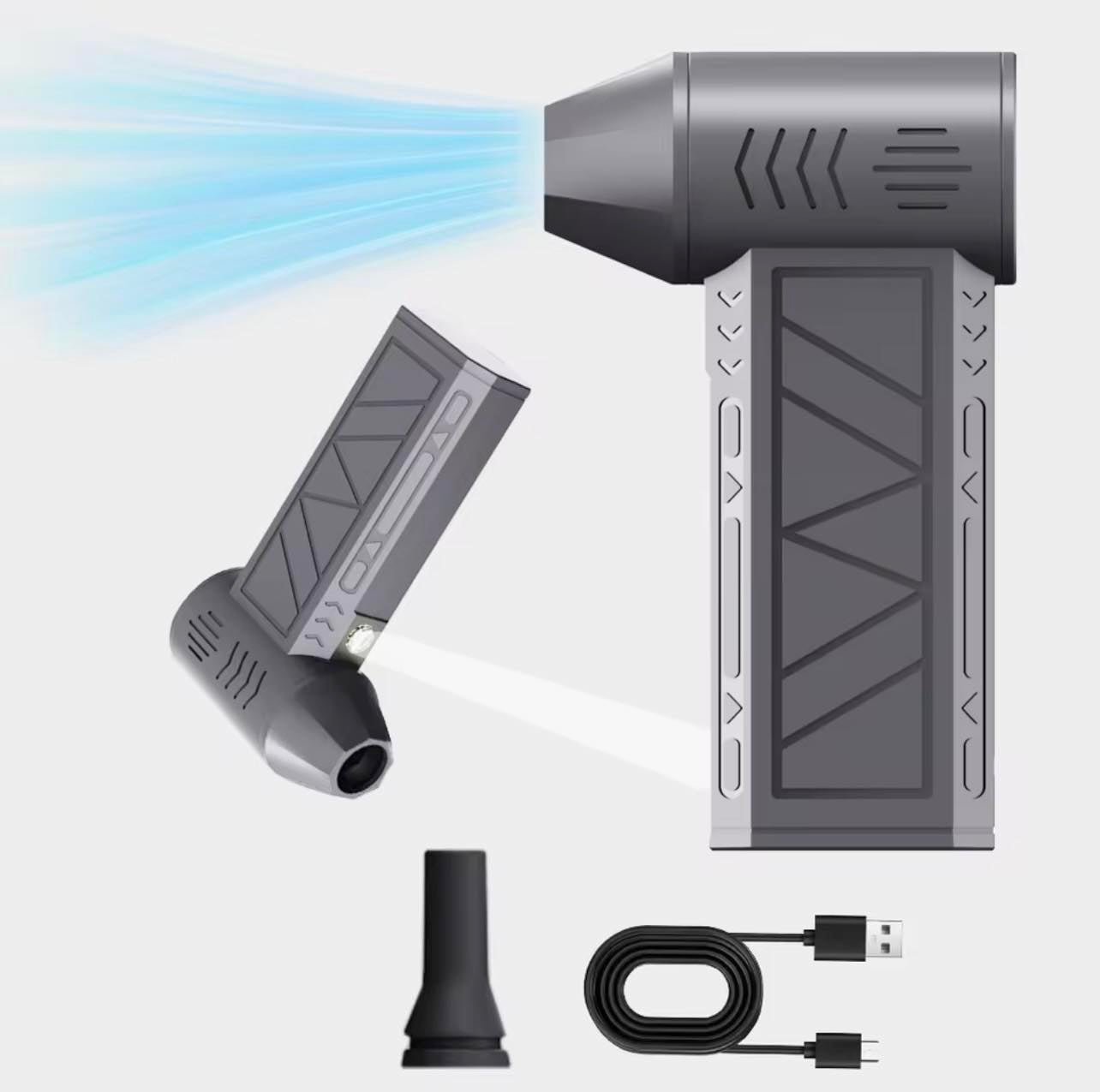 Mini Turbo Jet Fan Electric Air Duster W/Light