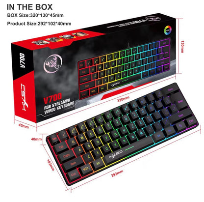 V700 Wired RGB Streamer Keyboard