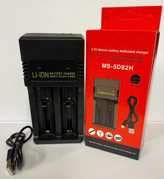 2 Slot 3.7V Lithium Battery USB Dedicated Charger | MS-5D82H