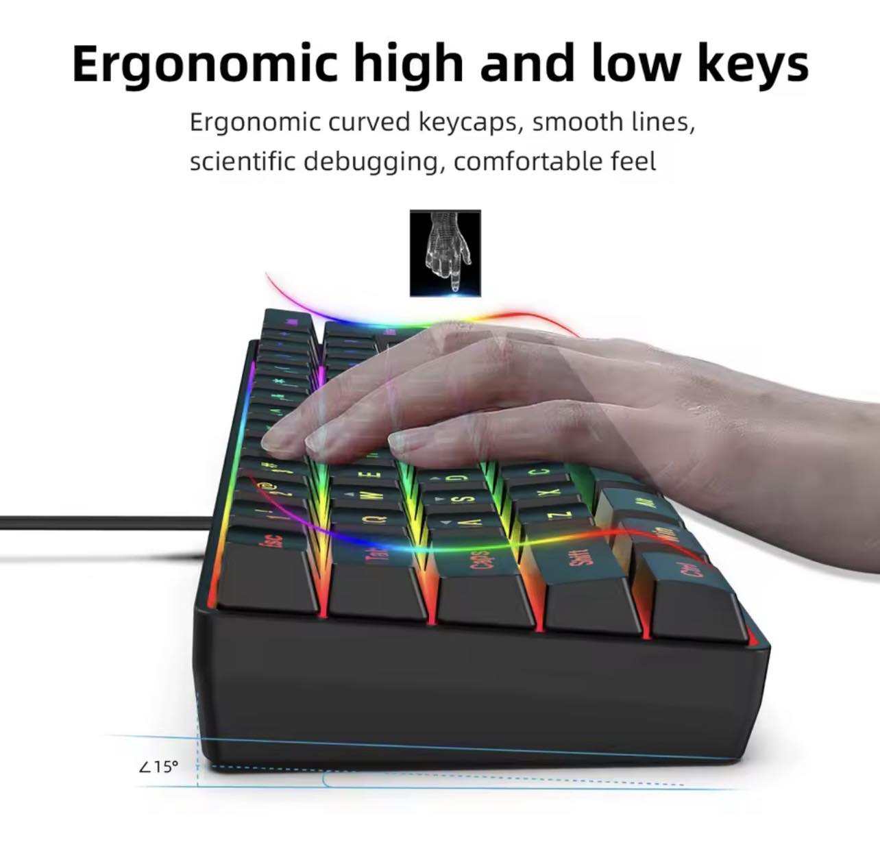 V700 Wired RGB Streamer Keyboard
