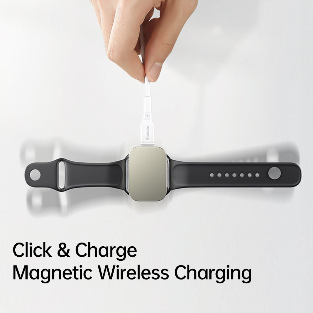 MCDODO Wireless Charger for Apple Watch USB-C Fast Charging Magnetic Travel Charger