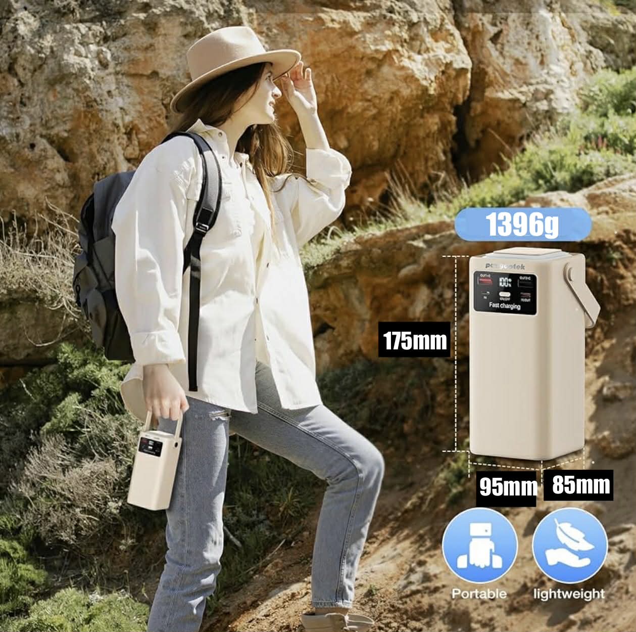 6in1 Power Station 80000mAh PD Fast Charge W/Built-in Cable | AS49