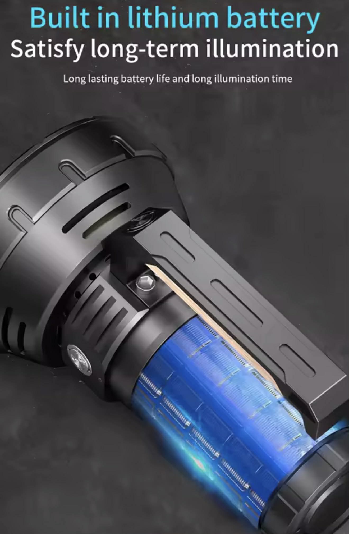 Light Canon Long Range Flashlight W/Solar Charge Box | W5221-1