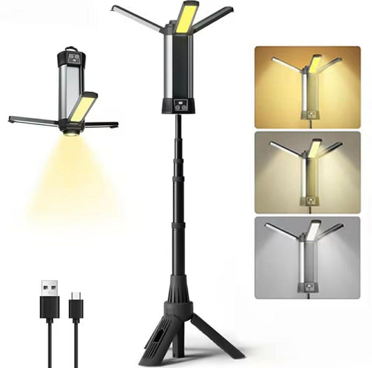 Floodlight P50+3*COB Mag Tail W/Telescopic Tripod | G13