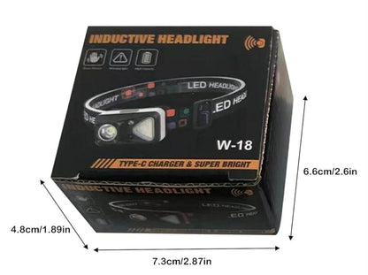 Inductive LED Super Bright Rechargeable Headlamp | W-18