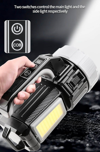 Dual-Light Pro Hand Lantern 3*LED+2*COB Telescopic Floodlights