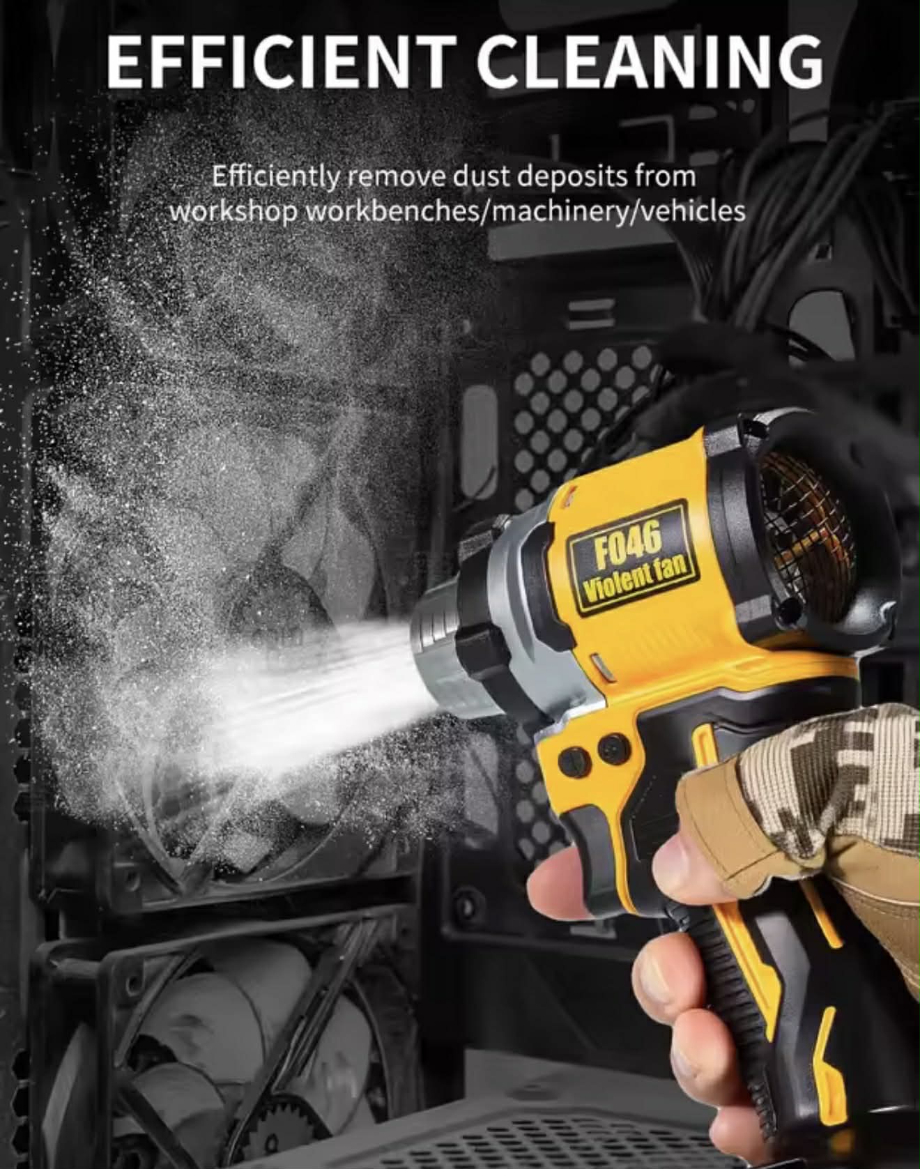 F046 Violent Fan Handheld Blower W/18V Battery Pack | Makita Battery Compatible