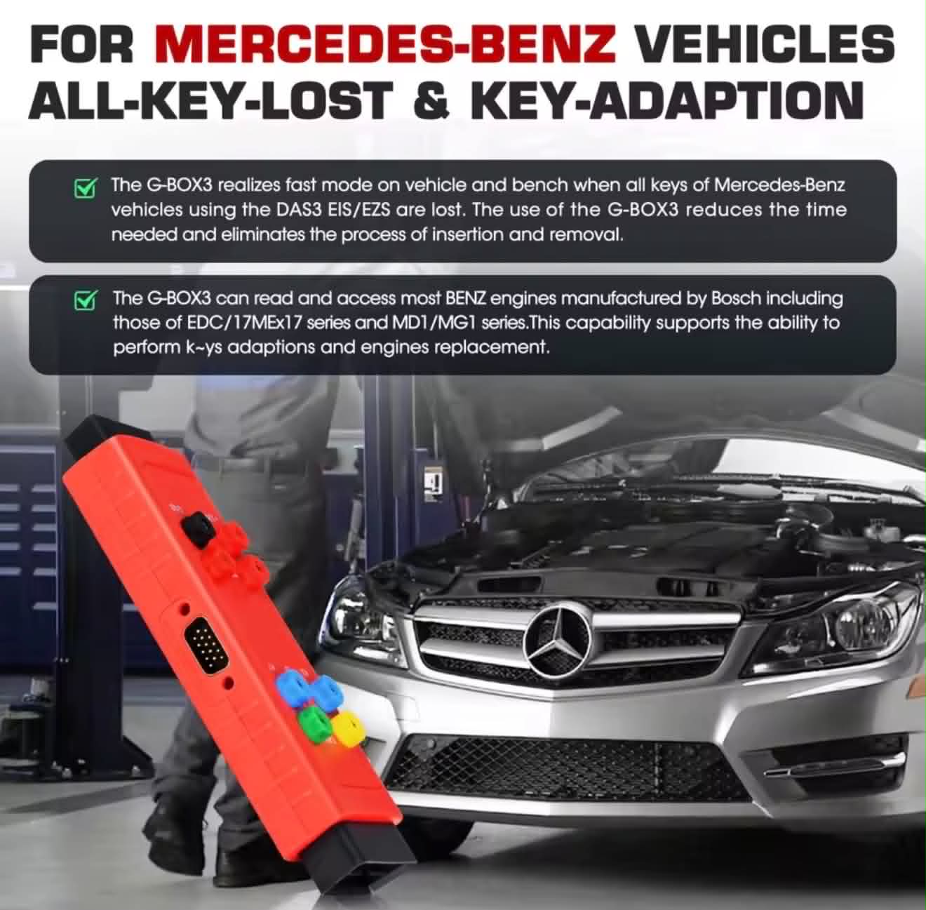 AUTEL G-BOX3 Key Programming Adapter | Benz & BMW