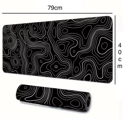 Topographic Large Gaming Mouse Pad Non-Slip Base