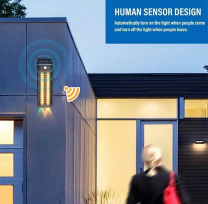 Solar Sensor Wall Lamp + Bottom Ambient Light W/Hanging Hook | HW 668-2