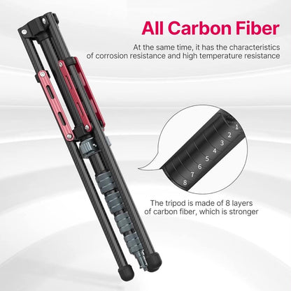 ULANZI MT-49 Reflex Carbon Fiber Light Stand Tripod+Monopod