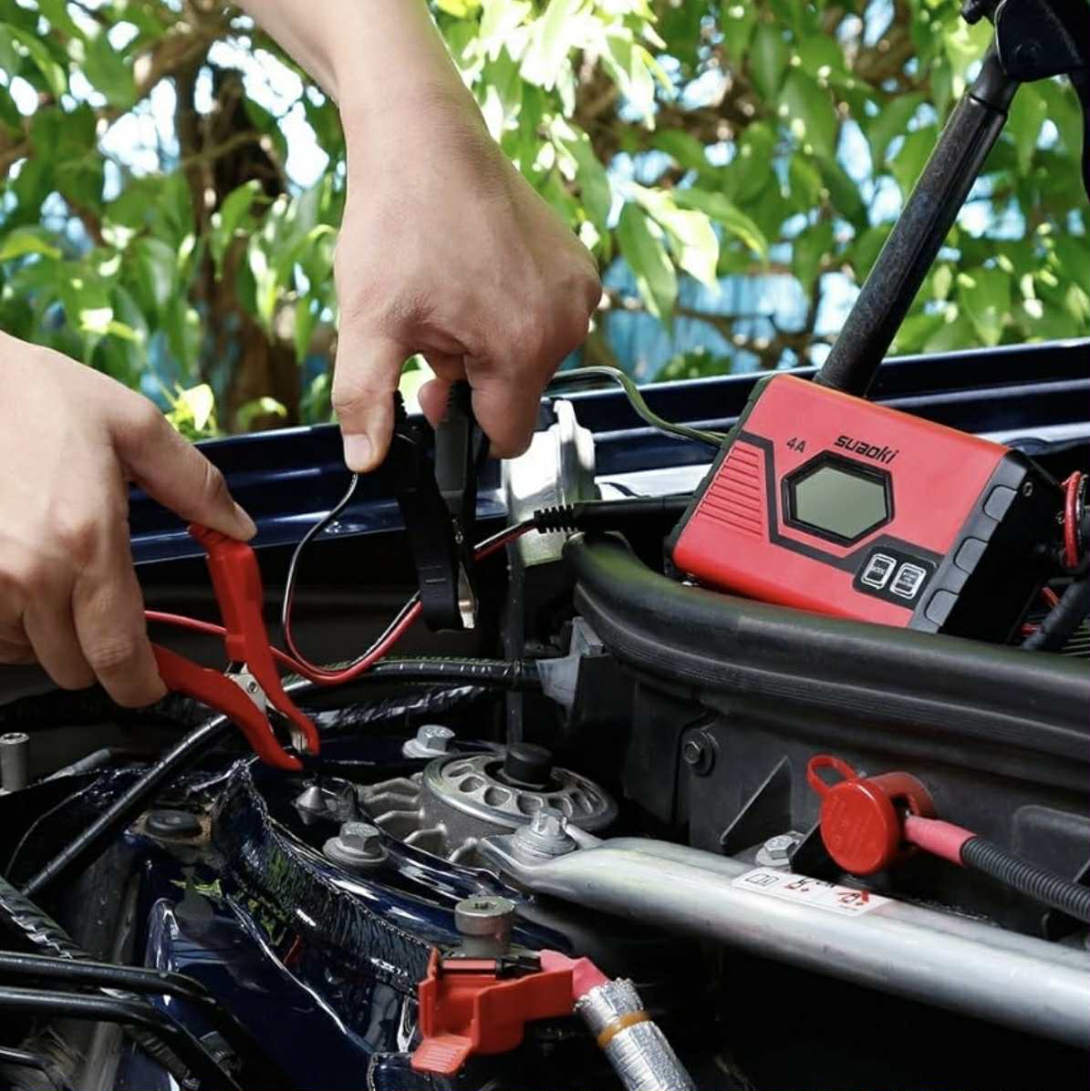 SUAOKI 6V/12V Battery Charger 4AMP Auto Battery Maintainer W/LCD Display