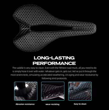 RYET Carbon PREMIUM 3D-Printed Honeycomb Bicycle Saddle | SD-T60-3D