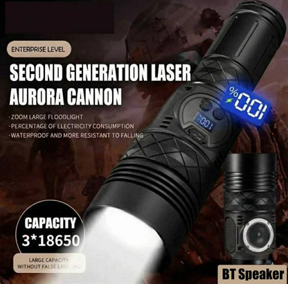 Aurora Cannon Flashlight W/Bluetooth Speaker | W5255B