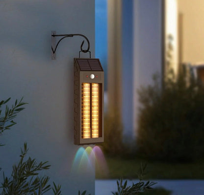 Solar Sensor Wall Lamp + Bottom Ambient Light W/Hanging Hook | HW 668-2