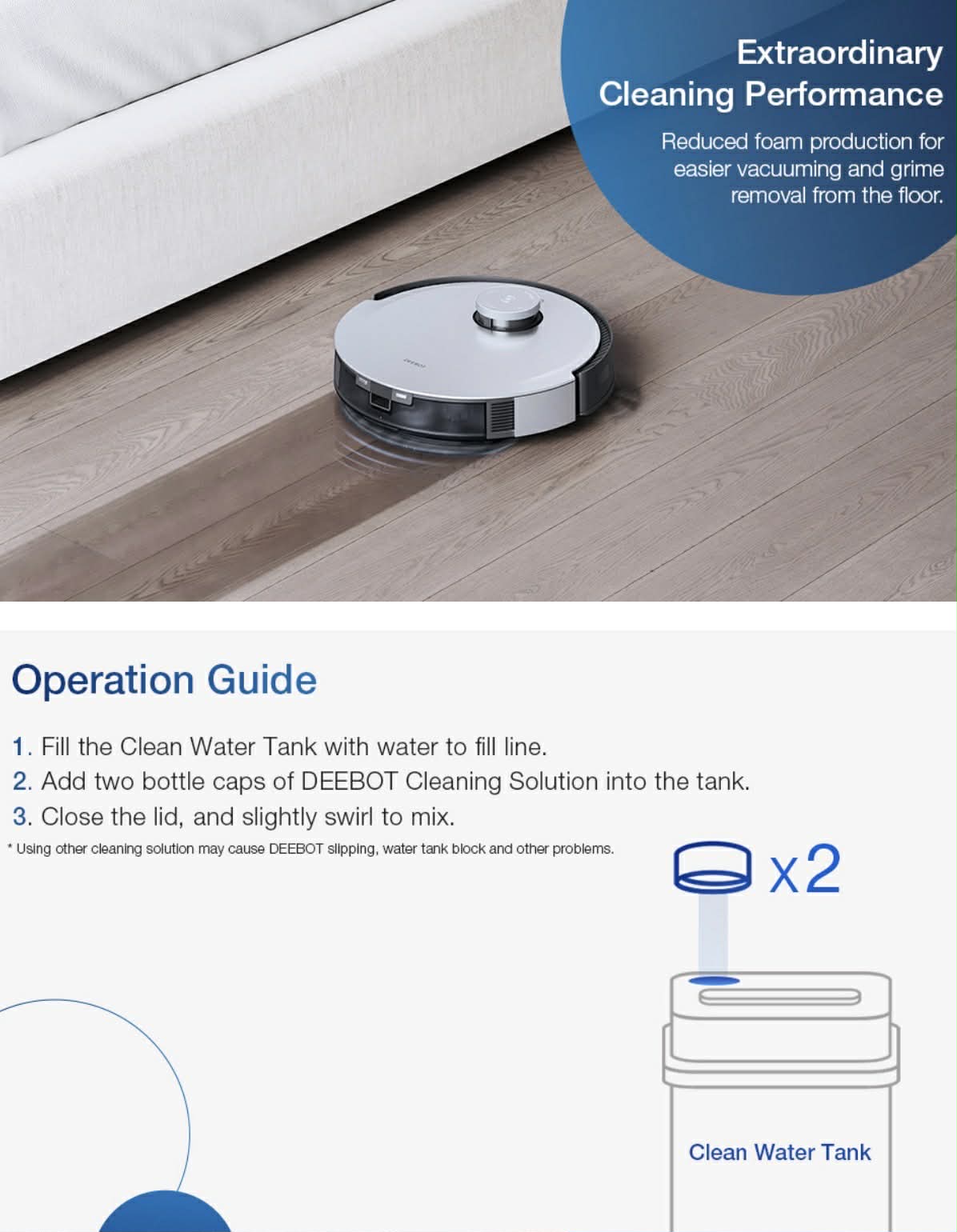 ECOVACS DEEBOT Cleaning Solution (1L) DEEBOT All Series