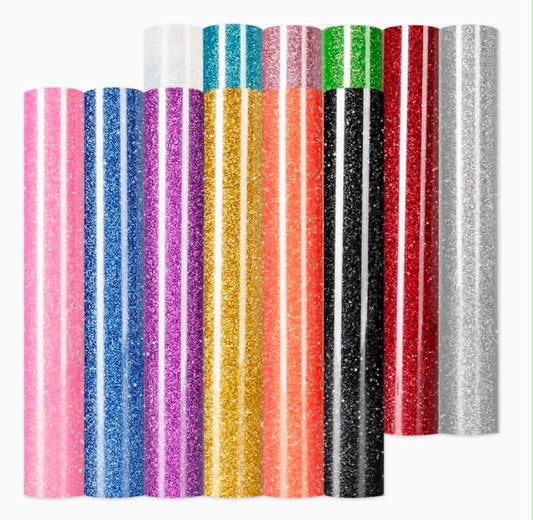 HTVRONT Glitter Heat Transfer Vinyl - 13 Sheets 12" x 10"