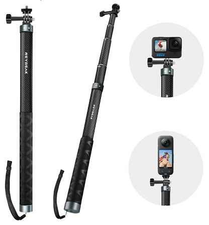 REYGEAK Carbon Fiber Selfie Stick Monopod | Action Cam
