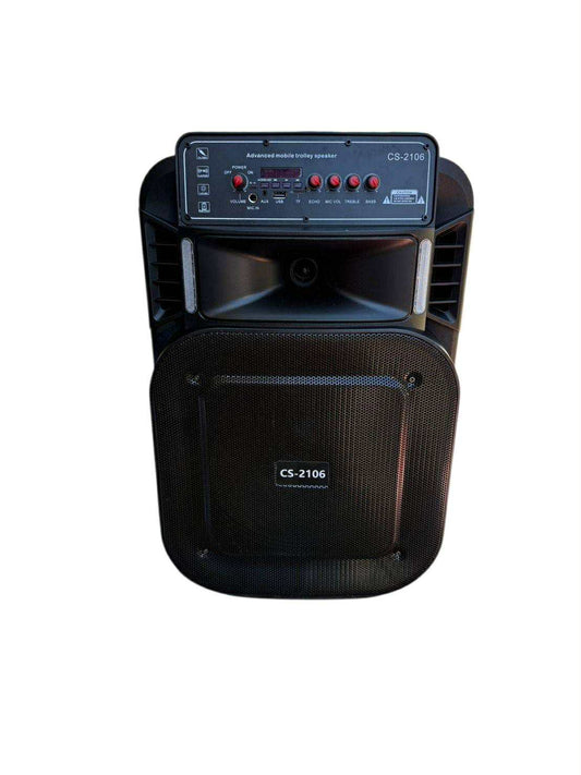 BT Trolley Speaker Karaoke 12” W/Wireless Mic & Remote | CS-2106