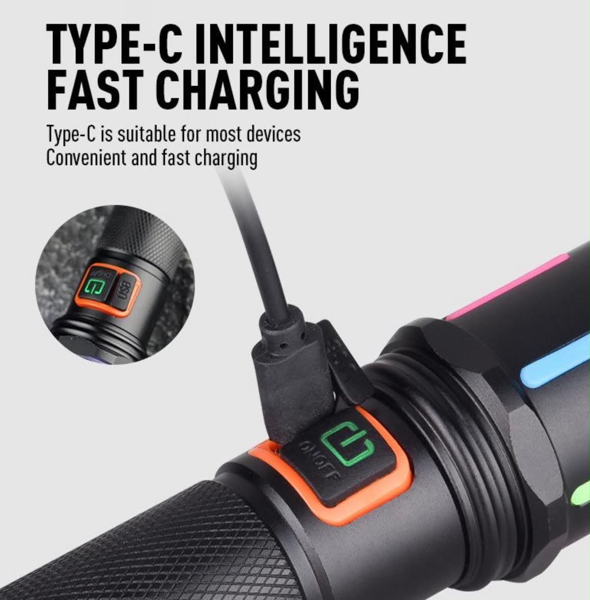 Power Styles Fluorescent White Laser LED Torch