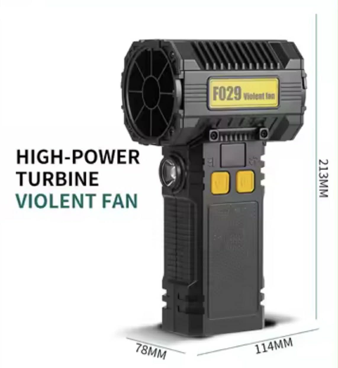 F029 Violent Fan Dual Blow-Suction W/Light+2*Attachments