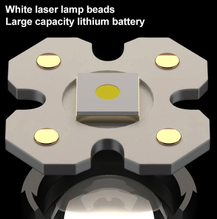 White Laser Mini USB Flashlight W/Clip