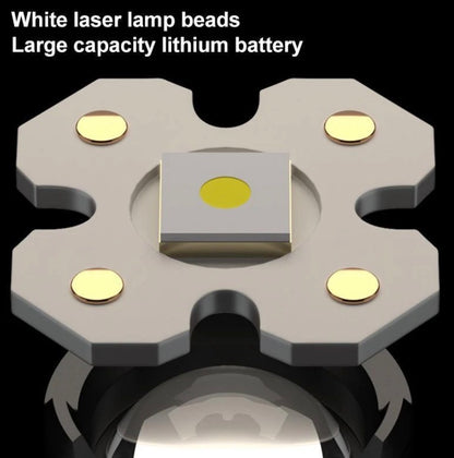 White Laser Mini USB Flashlight W/Clip