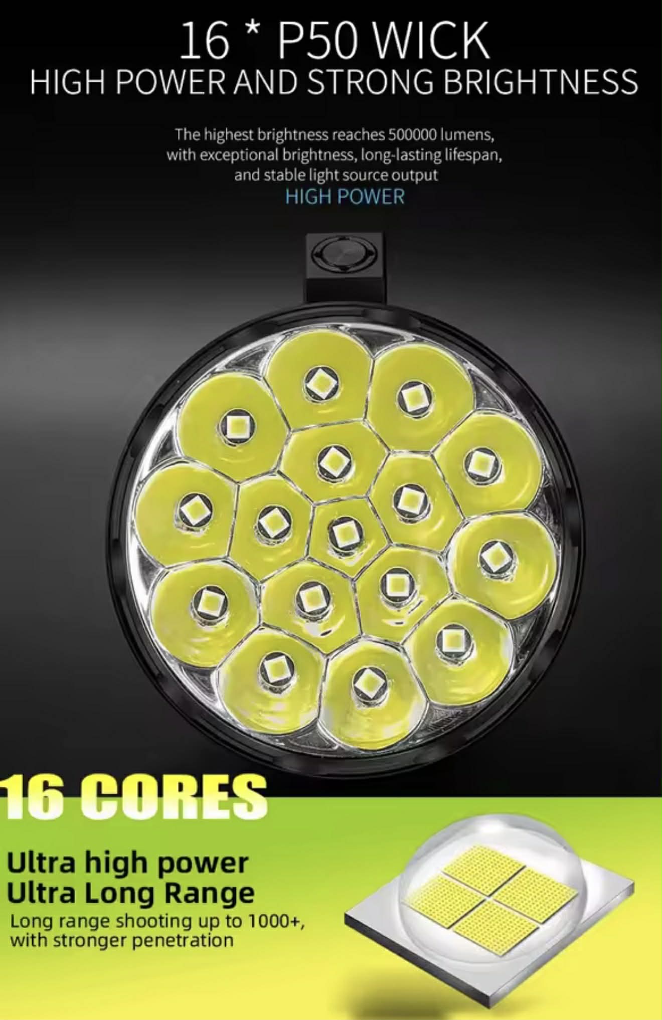 Light Canon Long Range Flashlight W/Solar Charge Box | W5221-1