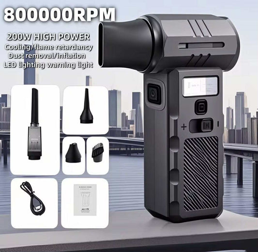 3in1 Mini Fan Blower / Vacuum / Light W/4 Nozzle | F028