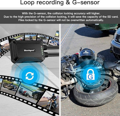 Blueskysea B1M Dual Channel WiFi Motorcycle Dashcam