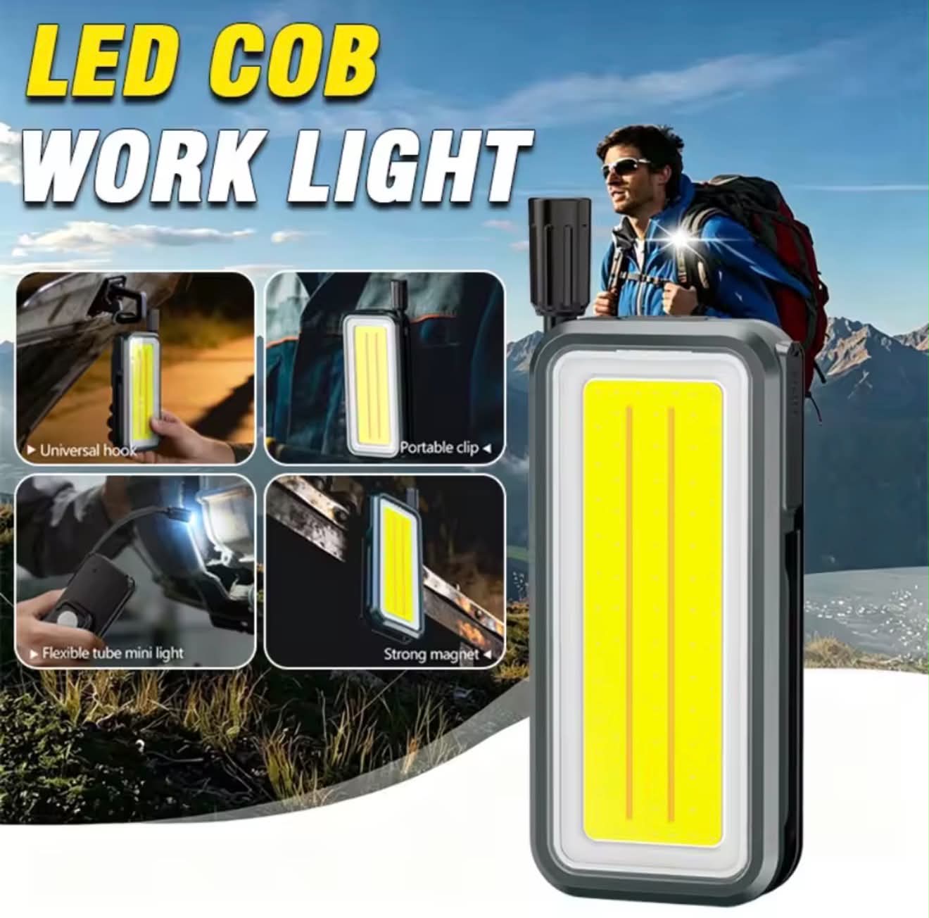 Flexible Gooseneck LED Work Light W/Magnet Hook & Clip | KXK-K5