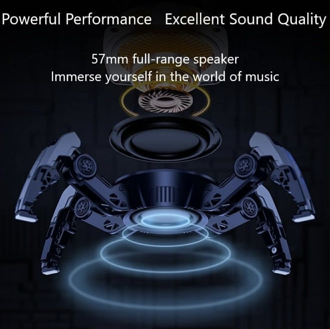 MY-301 Mechanical Crab TWS Wireless BT Speaker | Grey