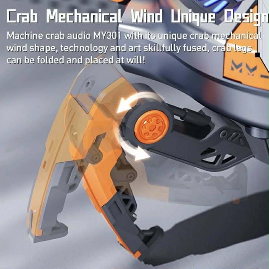 MY-301 Mechanical Crab TWS Wireless BT Speaker | Grey