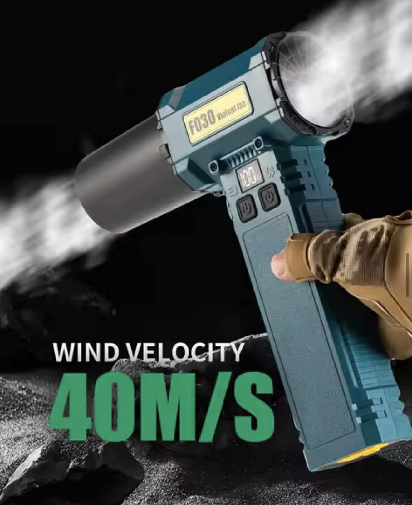 F030 Violent Fan Dual Blow-Suction W/Light+2*Attachments