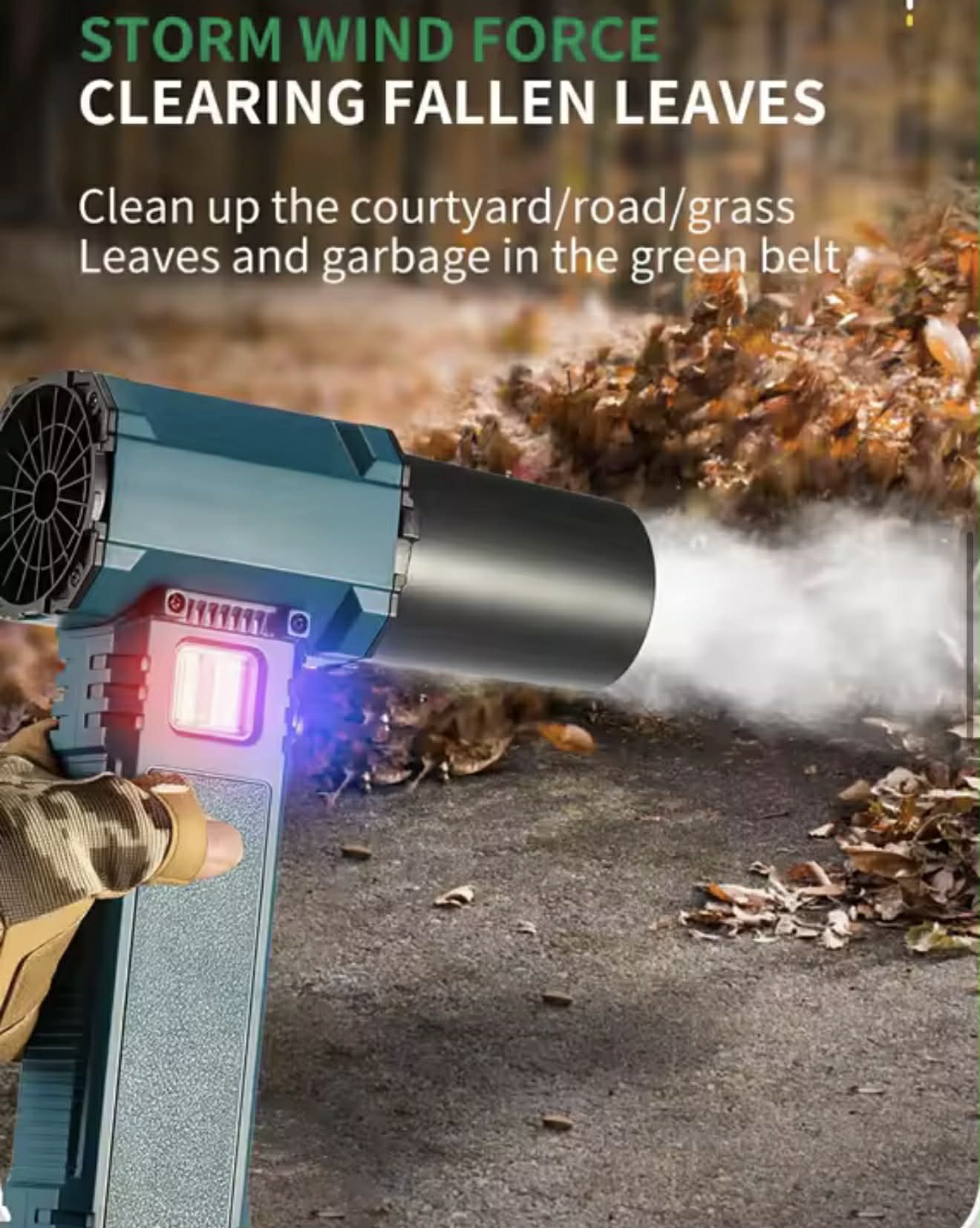 F030 Violent Fan Dual Blow-Suction W/Light+2*Attachments