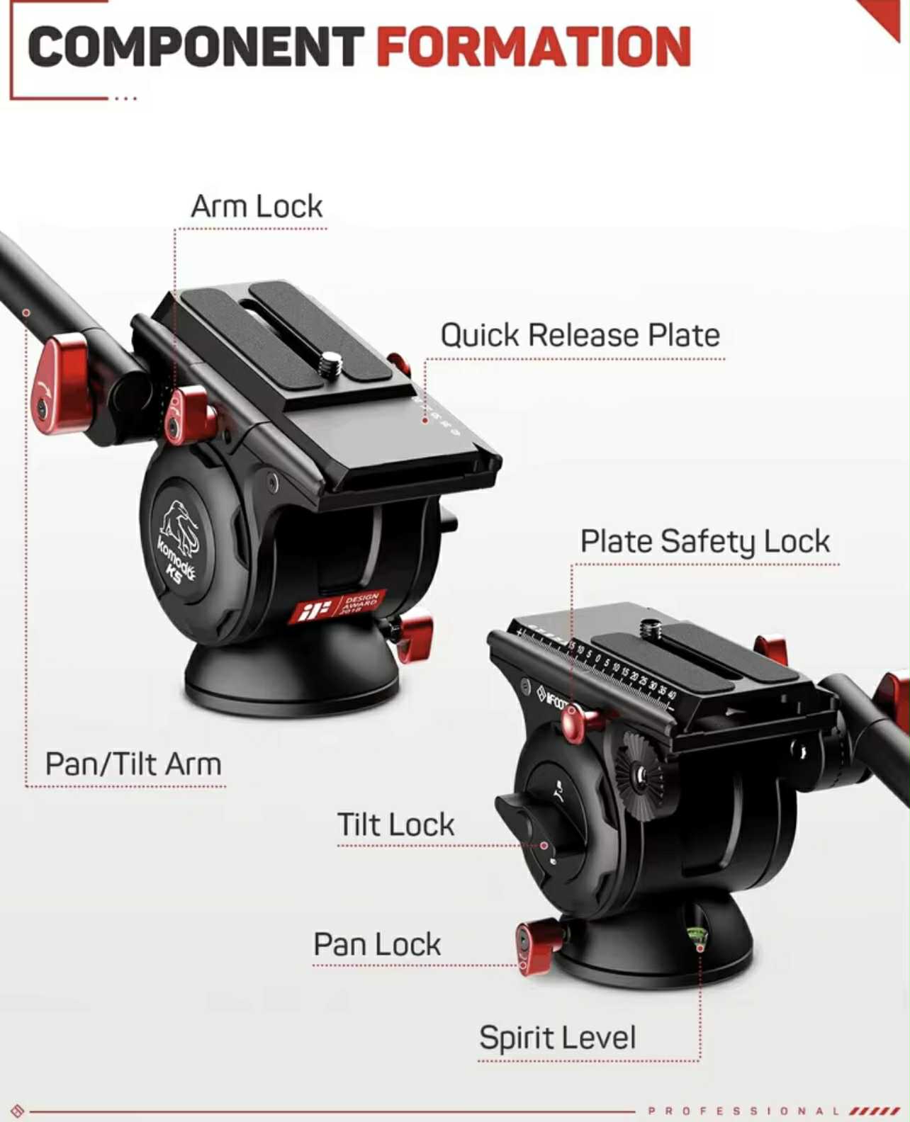 iFOOTAGE Komodo K5 Fluid Head Video Tripod Head